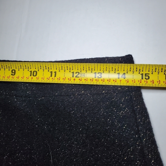 J. Crew Black Gold Metallic Wool Blend Pencil Skirt Sz 0 No.2 - Picture 11 of 11